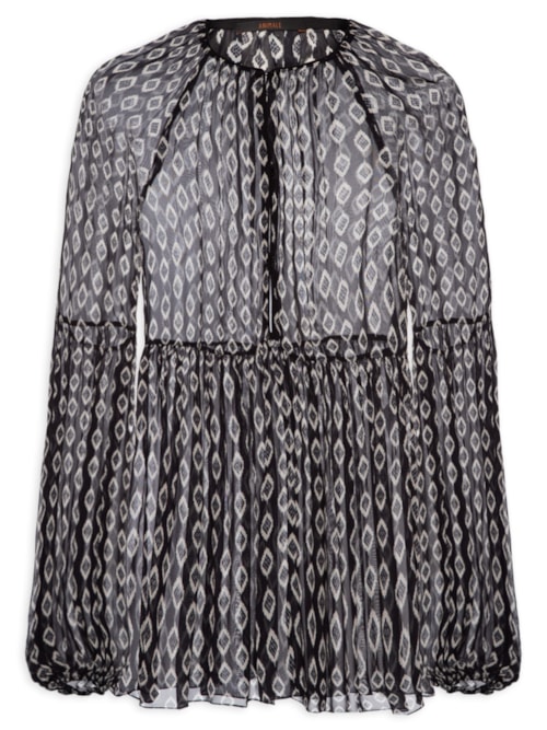 Bata Feminina Botões Pin – Preto