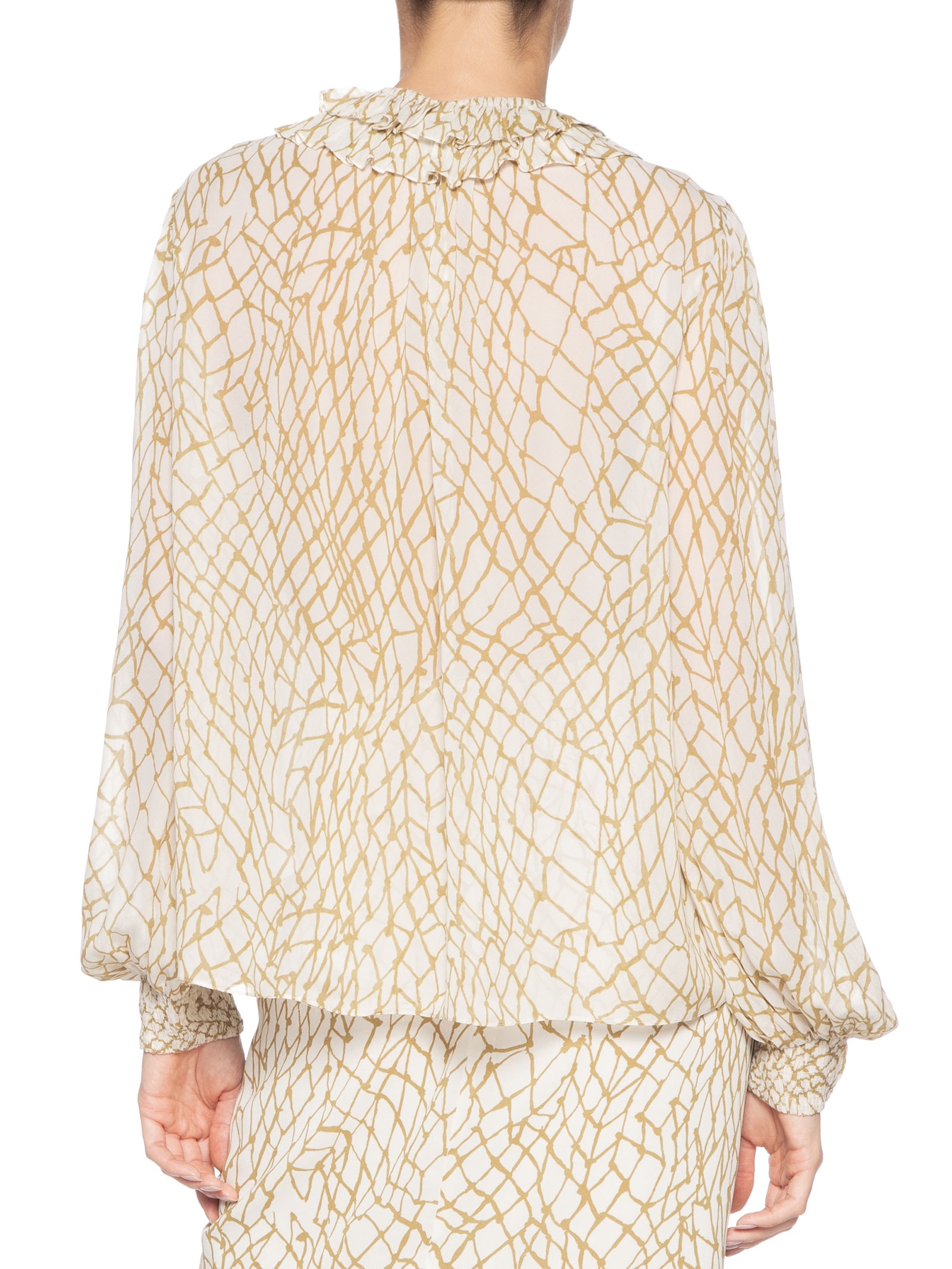 Bata Feminina Com Gola Babado Bege Animale