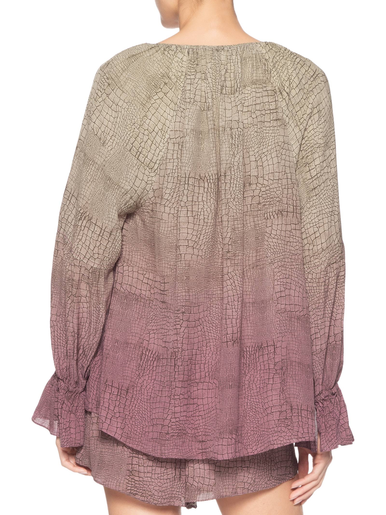 Bata Feminina Croco Bege Animale