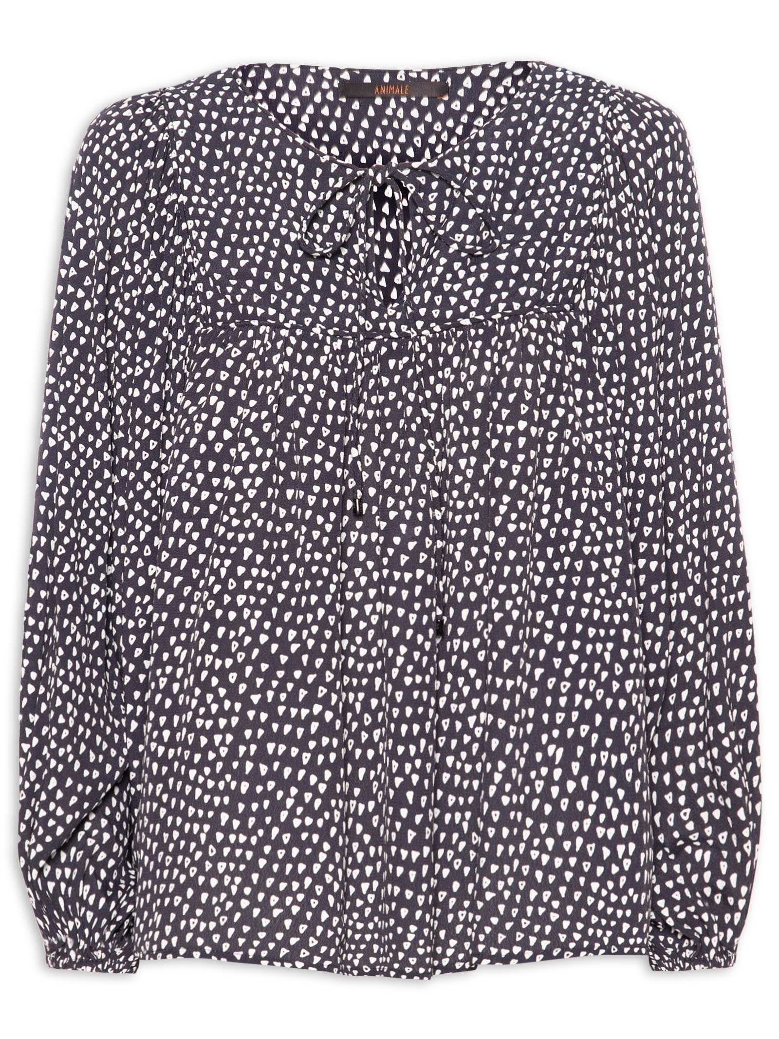 Bata Feminina Decote Argola Textura Palheta Preto Animale