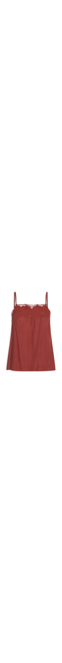 Bata Feminina Decote Bordado - Vermelho