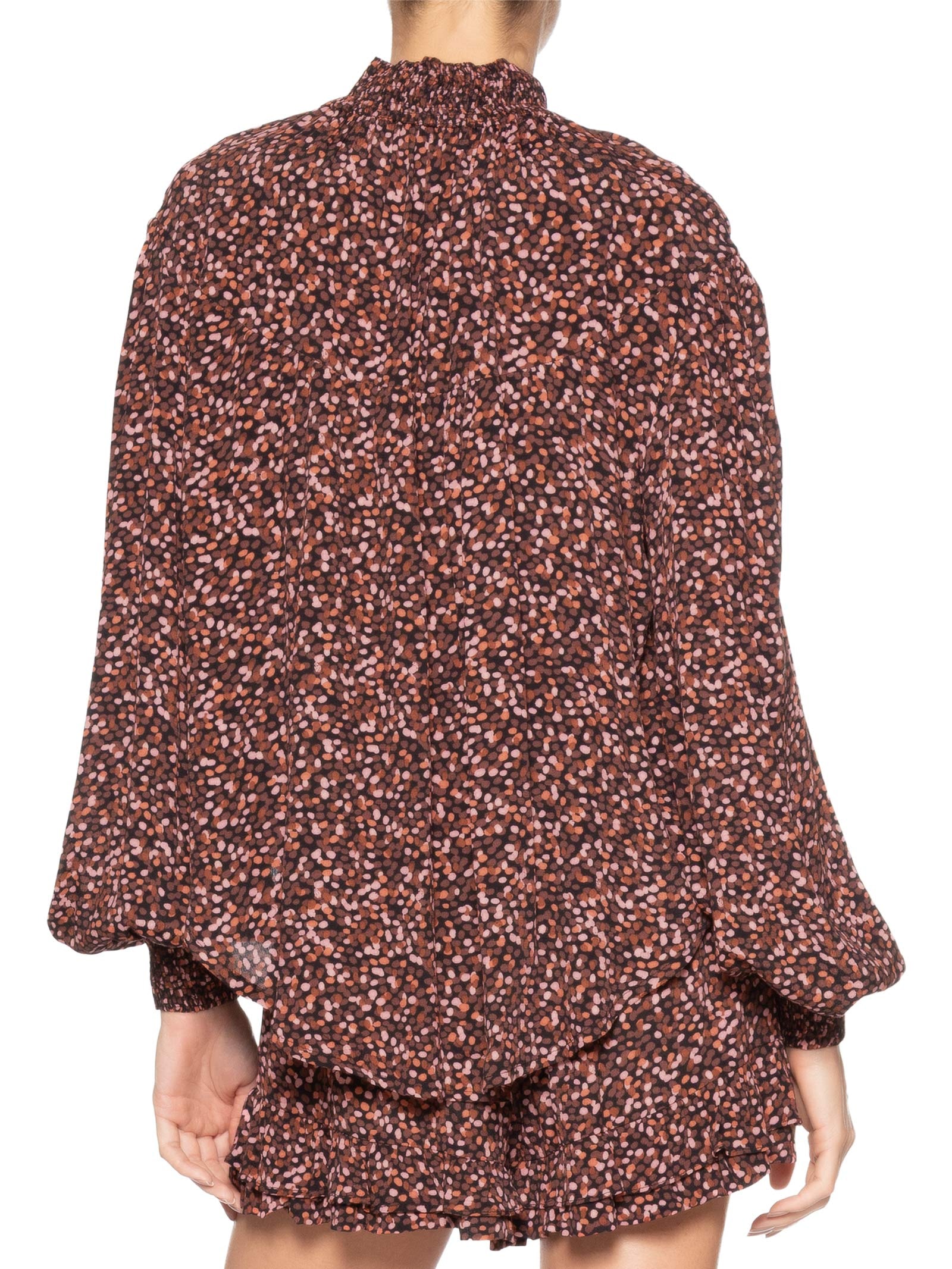 Bata Feminina Estampa Céu Noturno Marrom Dress To