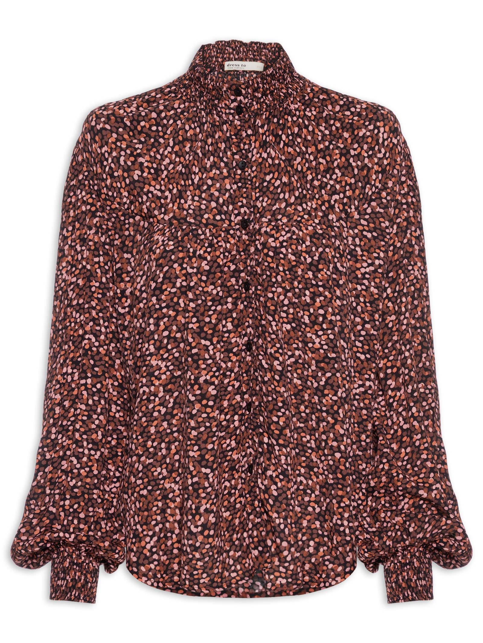 Bata Feminina Estampa Céu Noturno Marrom Dress To