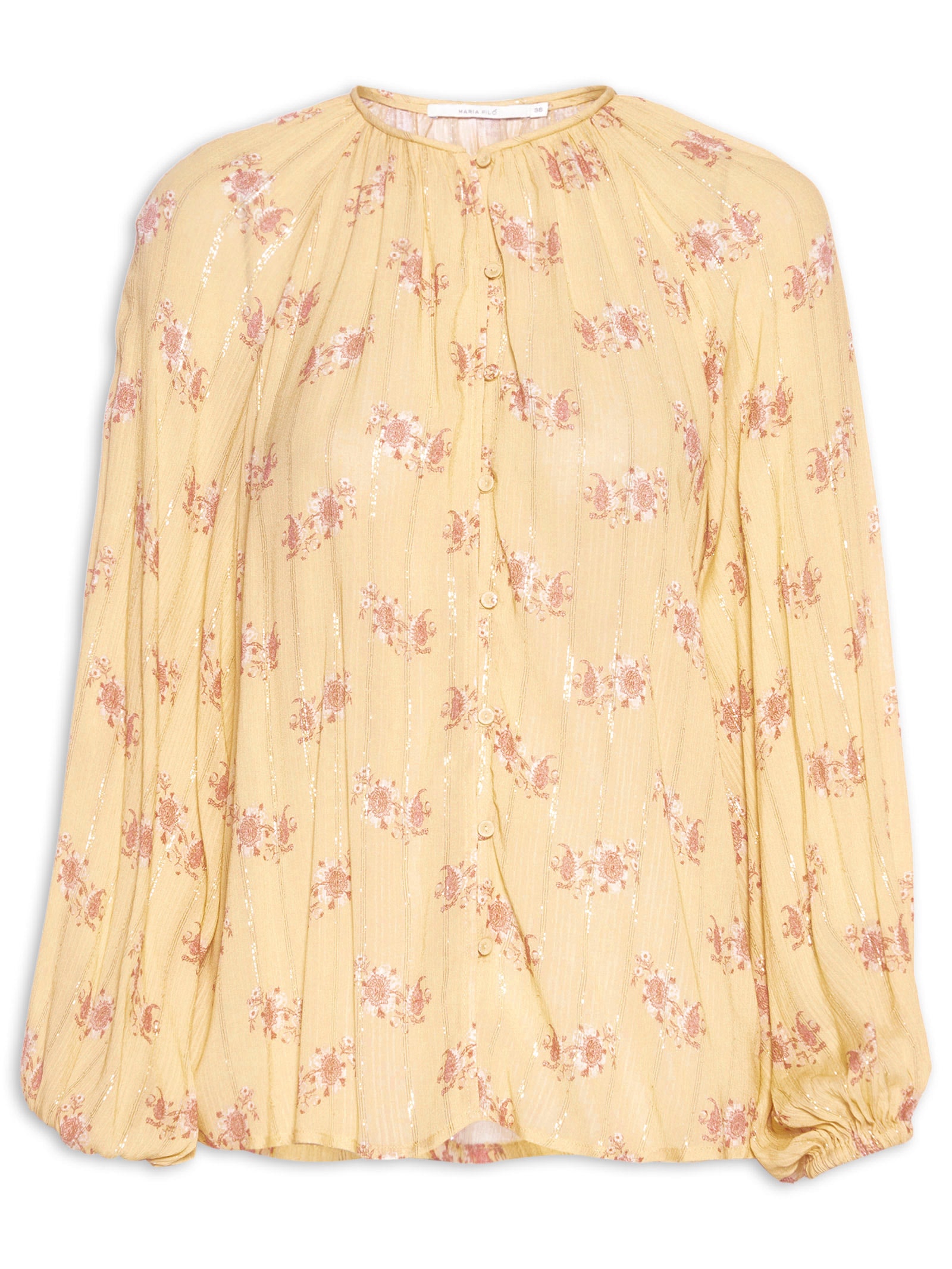 Bata Feminina Estampa Mini Fleur Amarelo Maria Filó