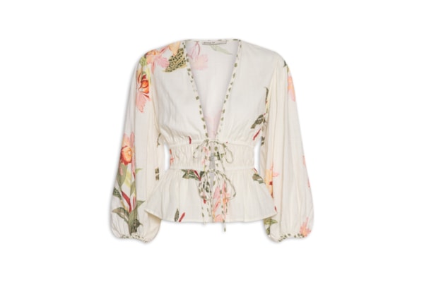 Bata Feminina Estampa Verdejar Mix - Off White