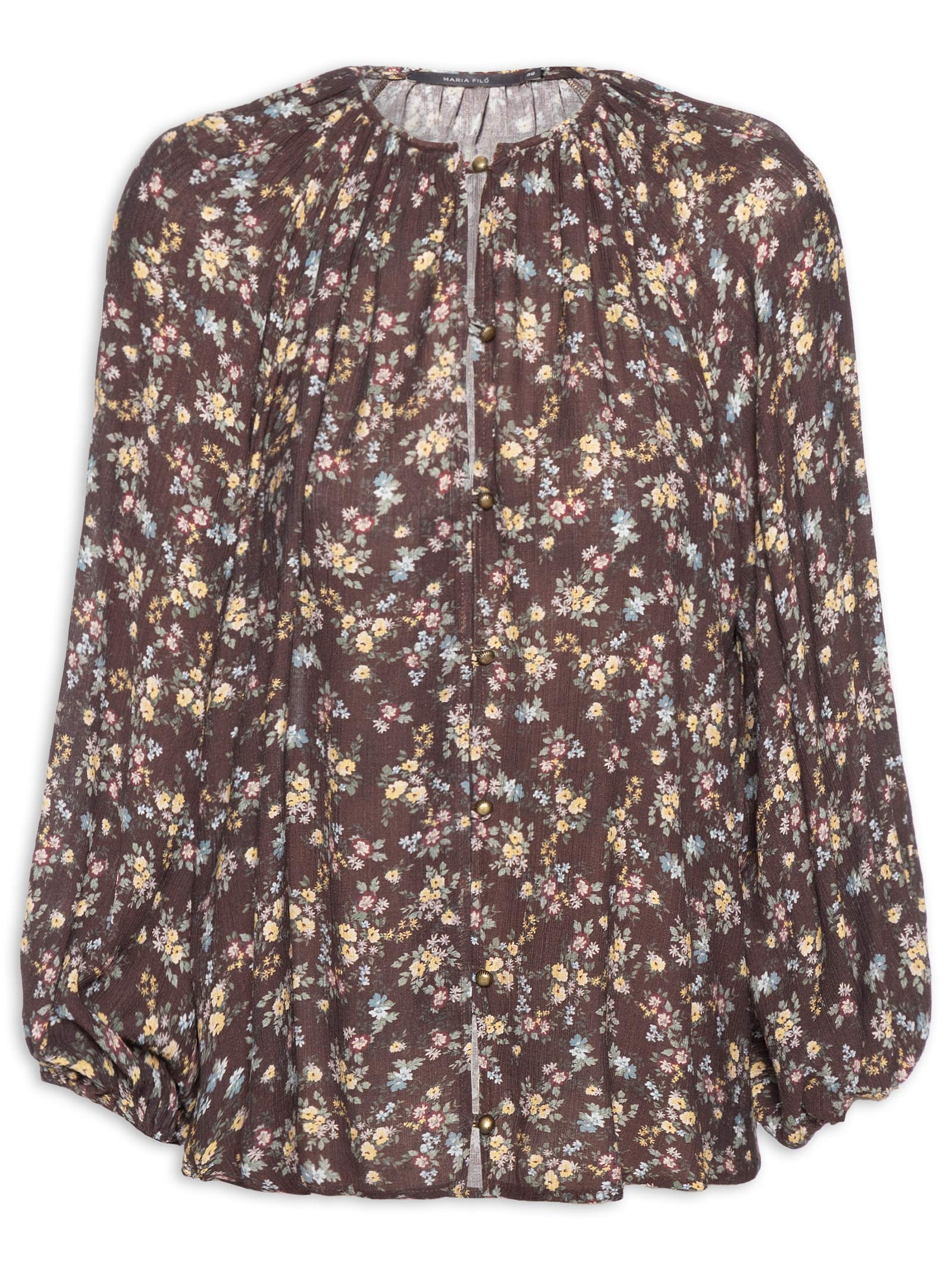 Bata Feminina Estampada Blumi Marrom Maria Filó