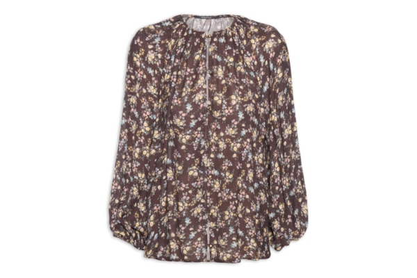 Bata Feminina Estampada Blumi - Marrom