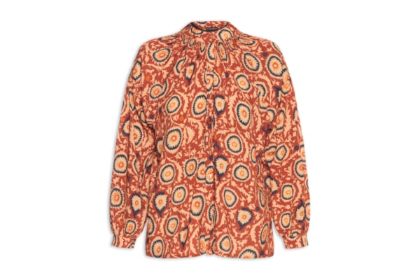 Bata Feminina Estampada Caravana - Marrom