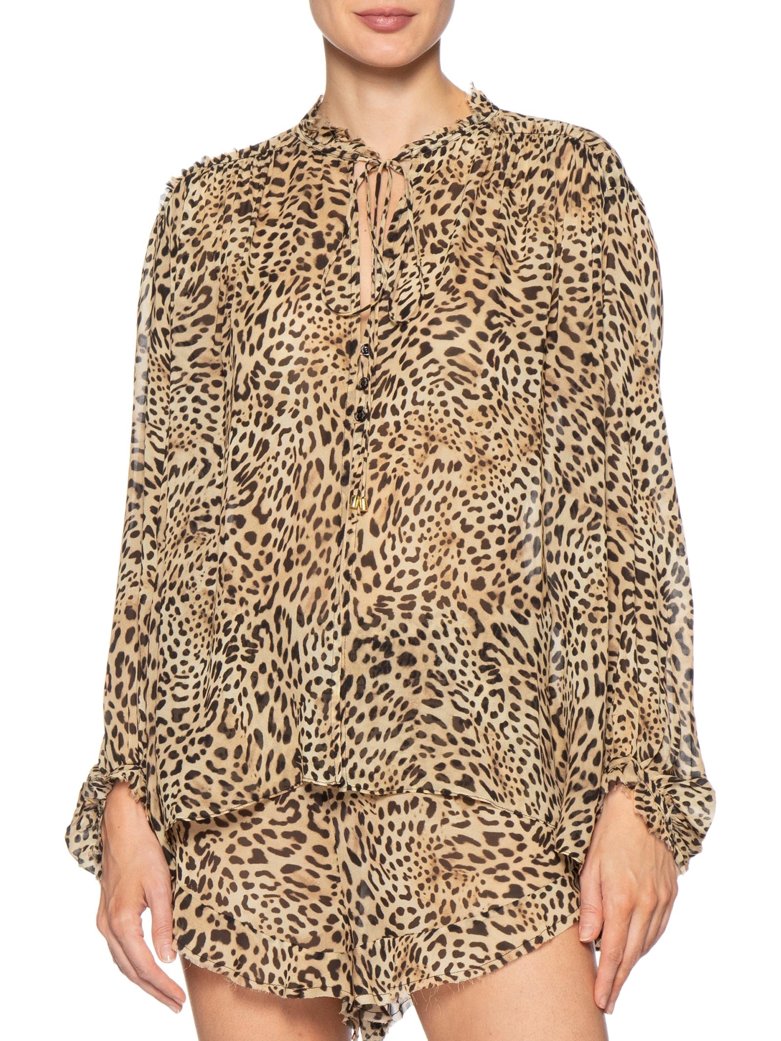 Bata Feminina Loose Onça Marrom Animale Resort