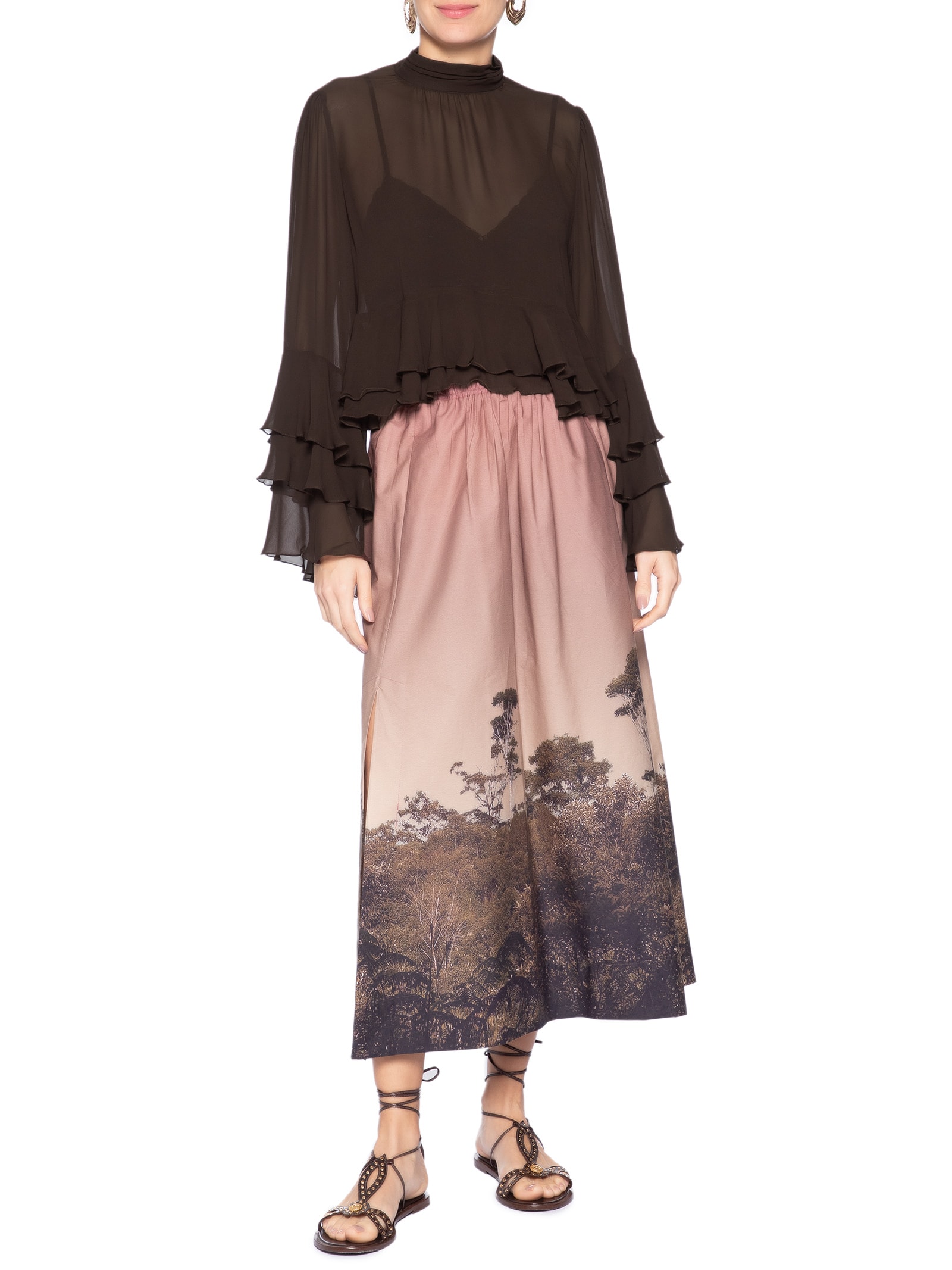 Bata Feminina Manga Castanha – Marrom Animale