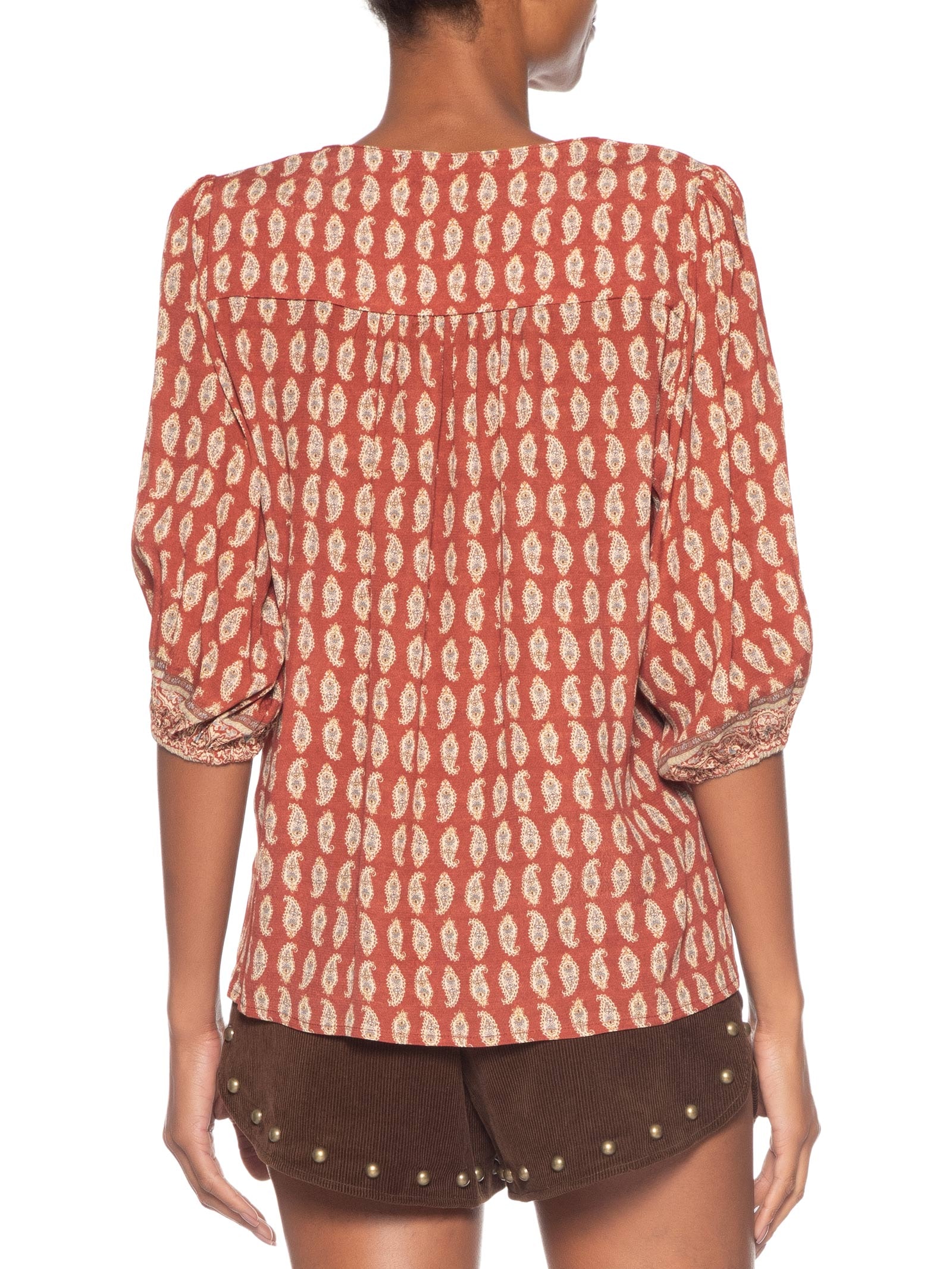 Bata Feminina Manga Estampa Pepper Vermelho Maria Filó