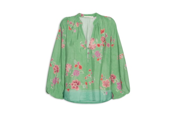 Bata Feminina Manga Longa Estampa Bliss - Verde