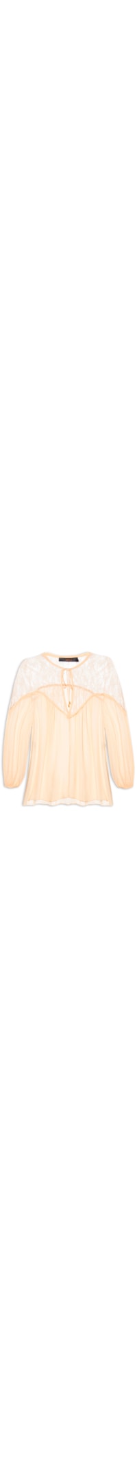 Bata Feminina Pala Renda - Bege