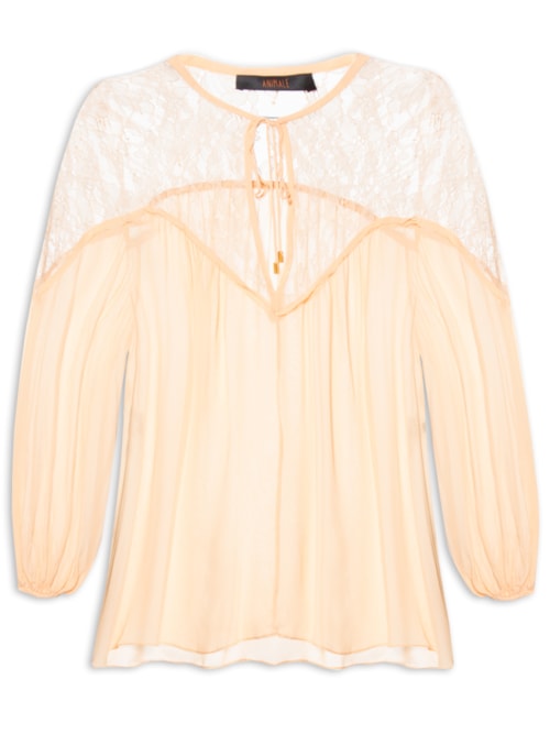 Bata Feminina Pala Renda – Bege