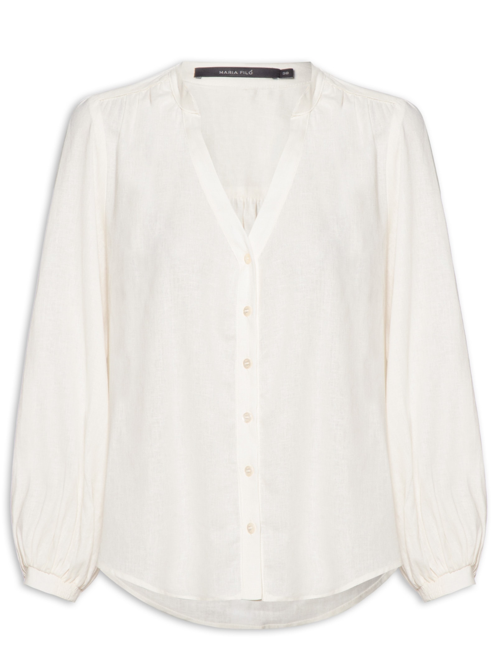 Bata Feminina Recorte Ombro Off White Maria Filó