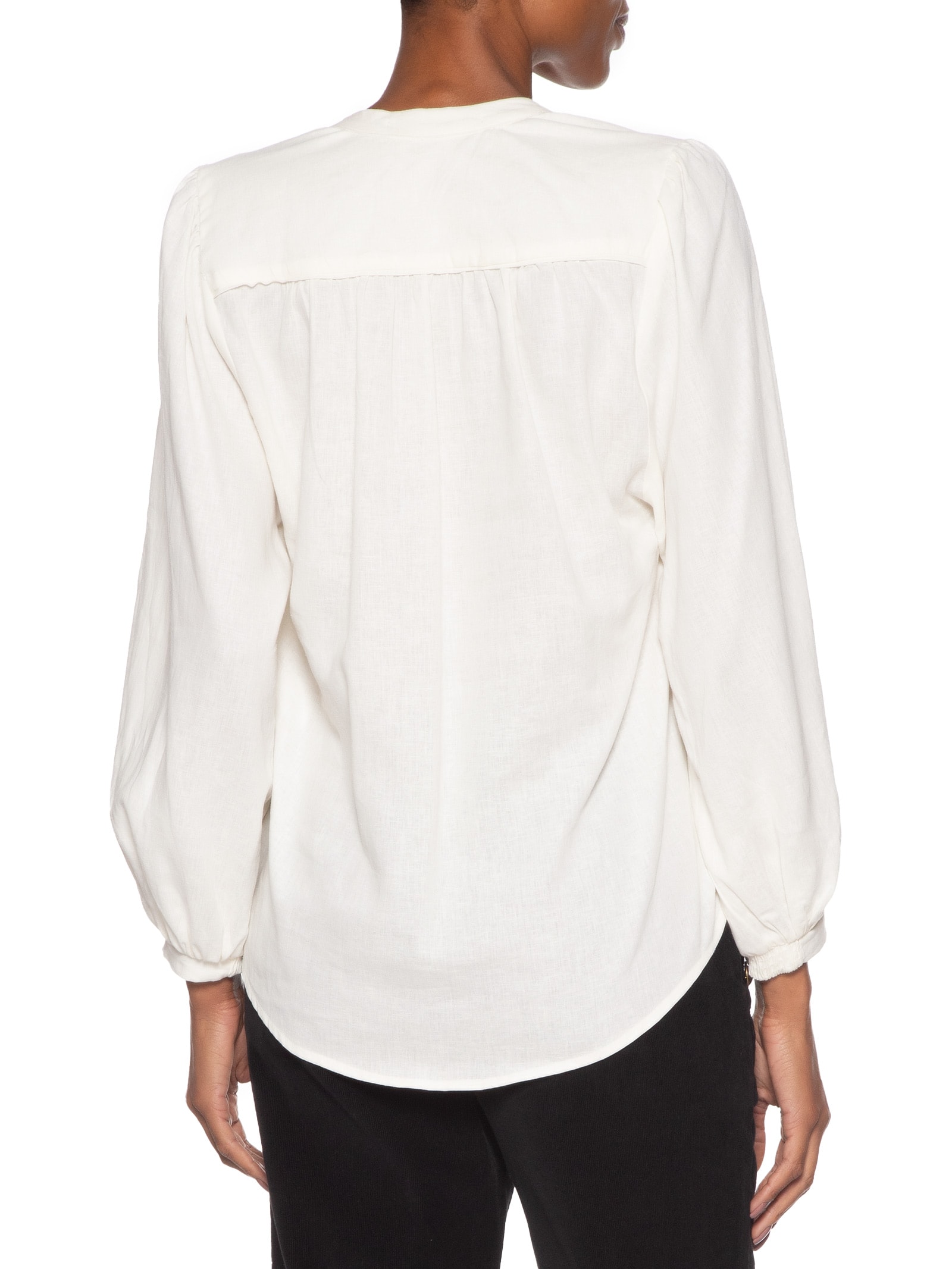 Bata Feminina Recorte Ombro Off White Maria Filó