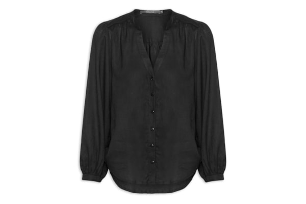 Bata Feminina Recorte Ombro - Preto