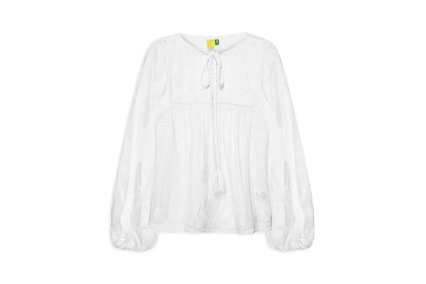 Bata Feminina Tela Cutwork Palermo - Branco