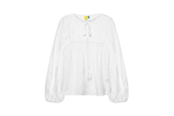 Bata Feminina Tela Cutwork Palermo - Branco