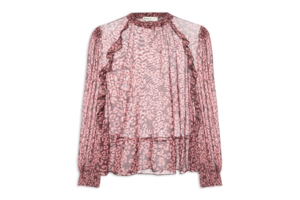 Bata Feminina Tule Estampa Felina - Marrom