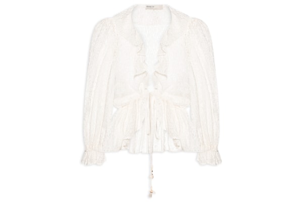 Bata Feminina Tule Rendada - Branco