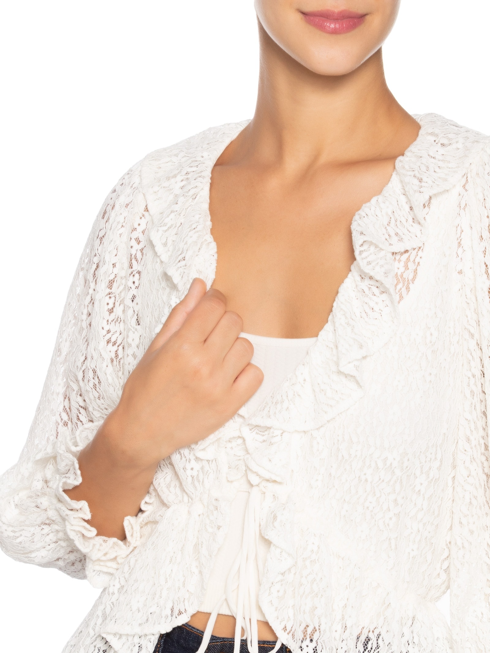 Bata Feminina Tule Rendada Branco Dress To