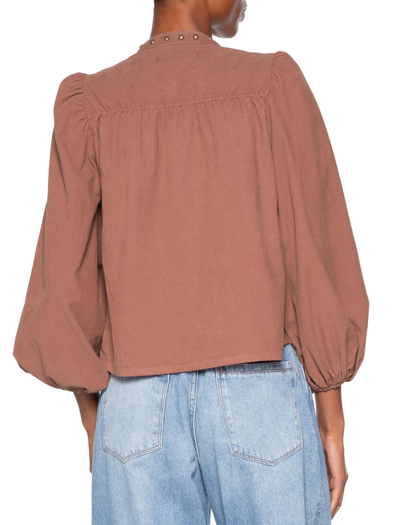 Bata Feminina Veludo Cotele Com Tachas Rosa Maria Filó