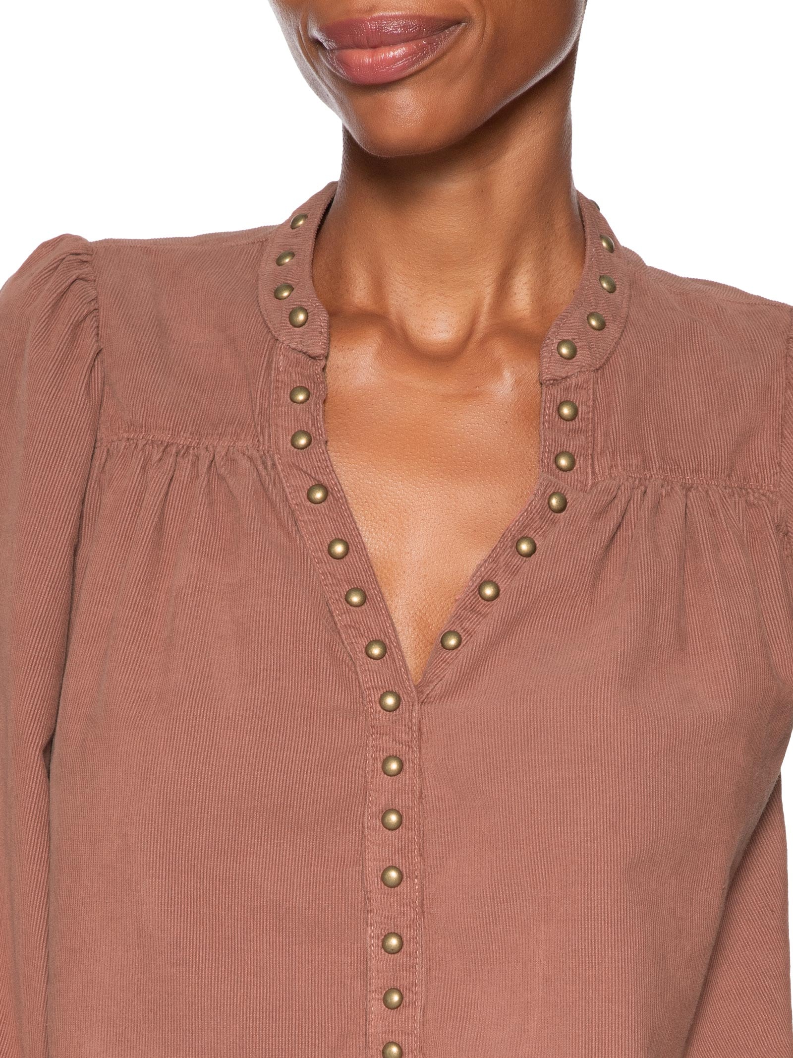 Bata Feminina Veludo Cotele Com Tachas Rosa Maria Filó