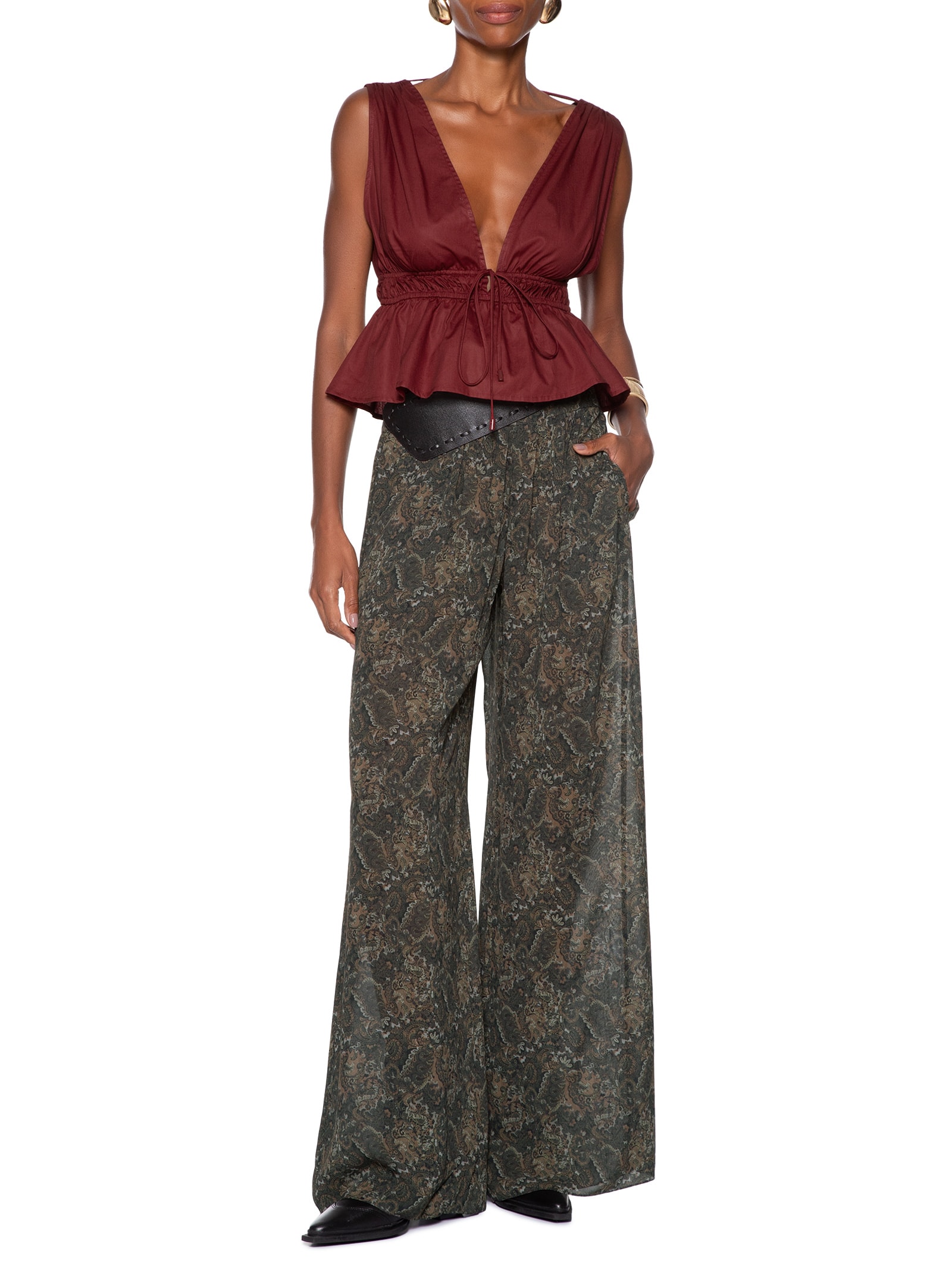 Bata Franzida de Algodão Vermelho Animale