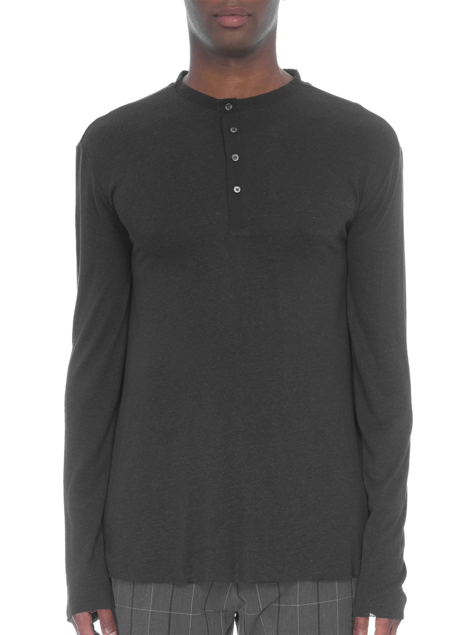 Bata Masculina Visual Linen Yoke Preto Osklen