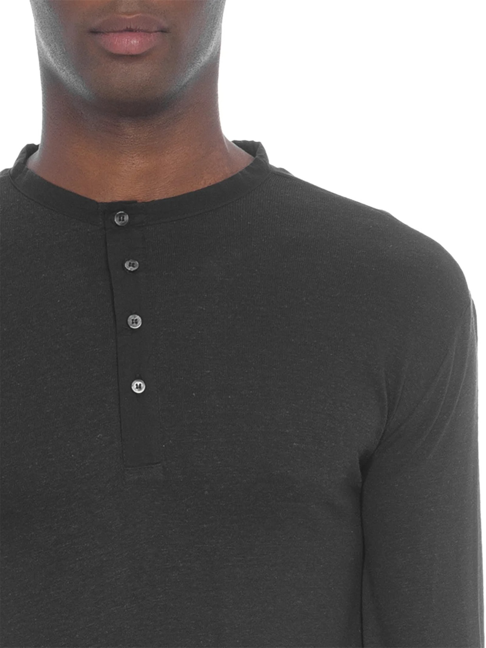 Bata Masculina Visual Linen Yoke Preto Osklen