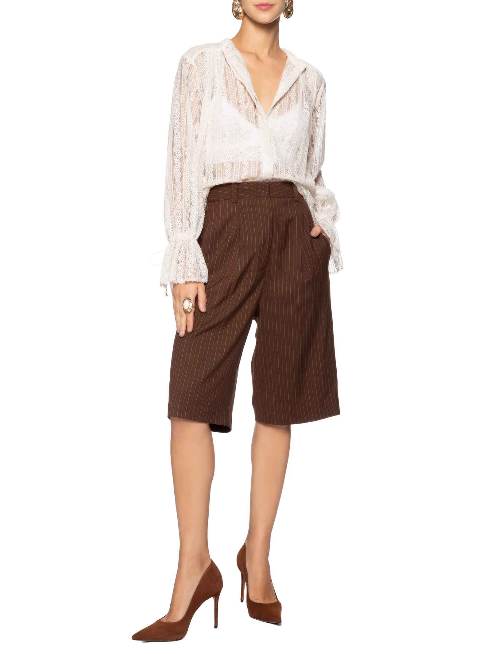 Bata Renda Branco Animale