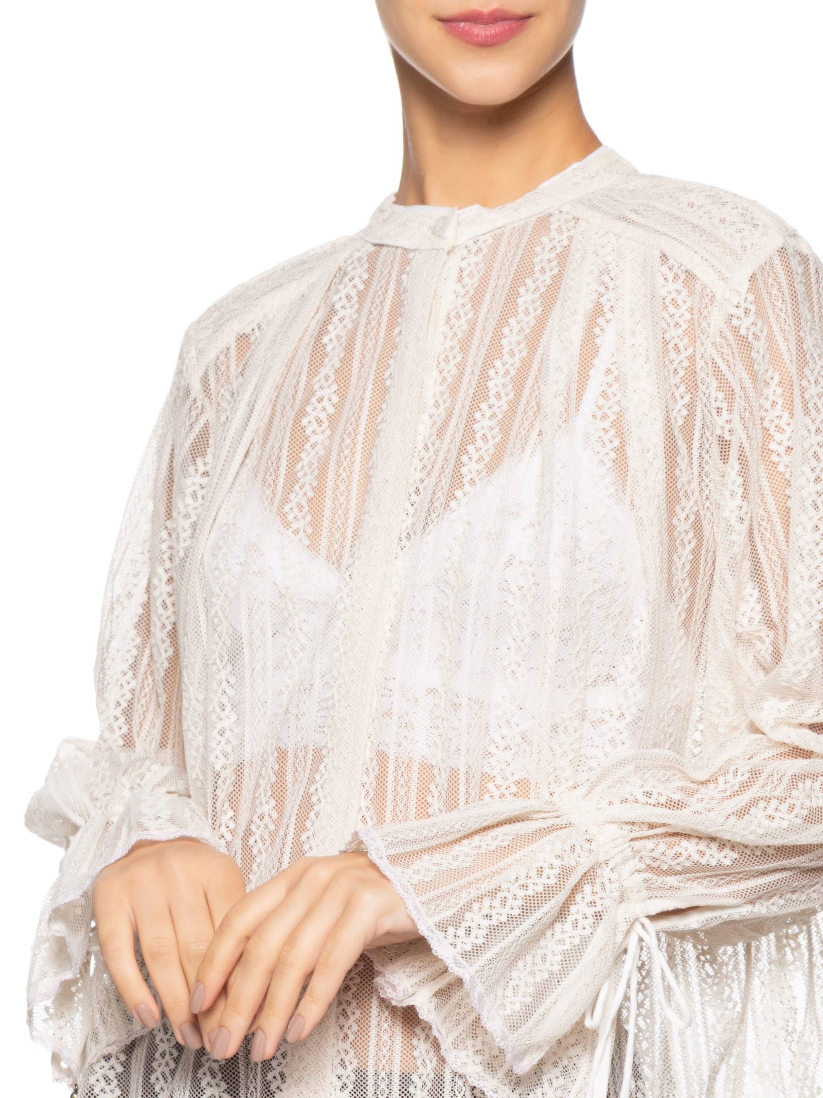 Bata Renda Branco Animale