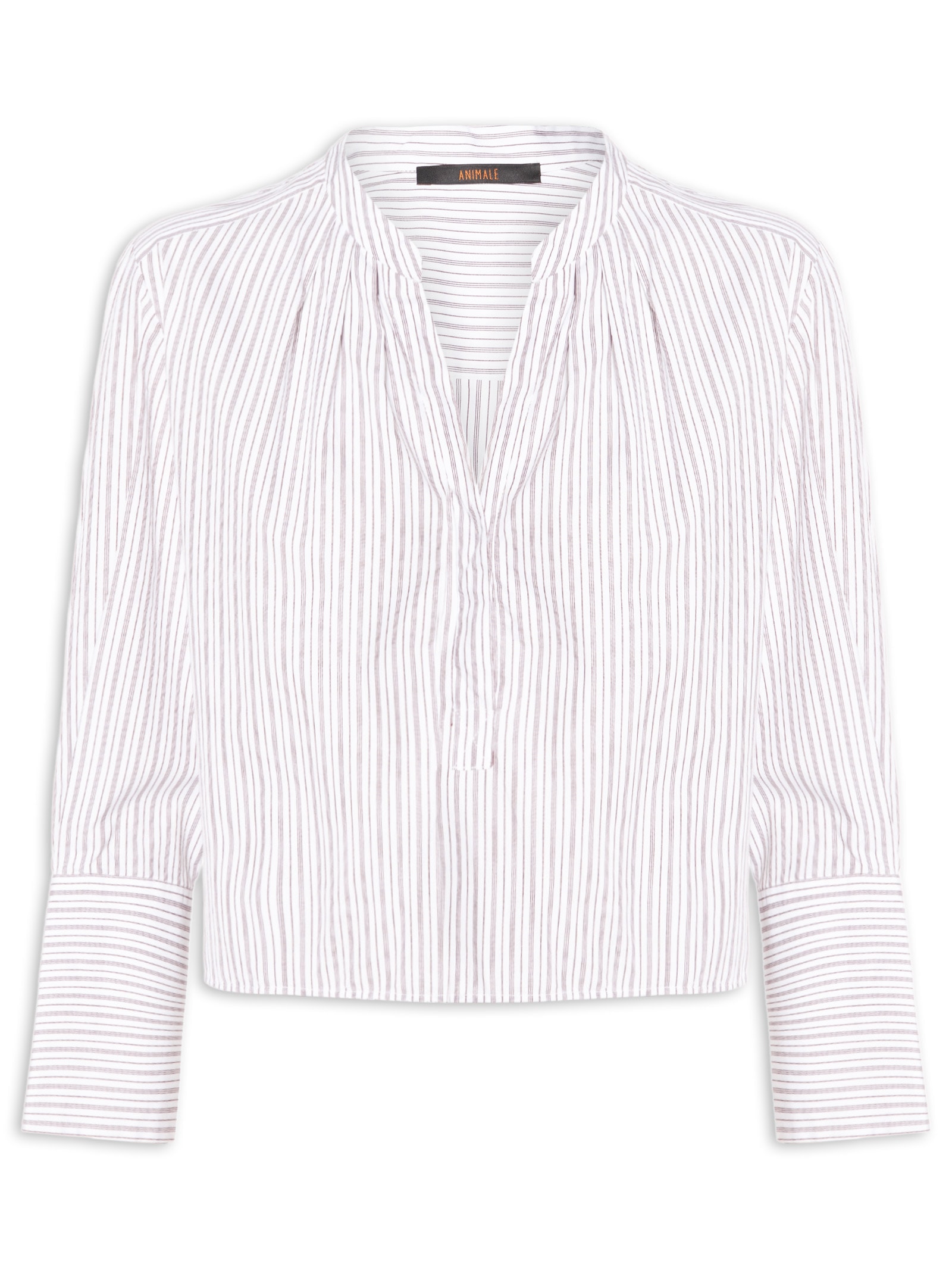 Bata Tricoline Listras Marrom Dries Marrom Animale