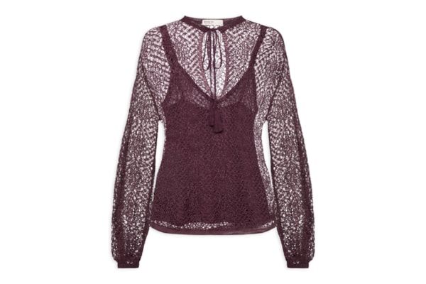 Bata Tricot Rendado – Marrom
