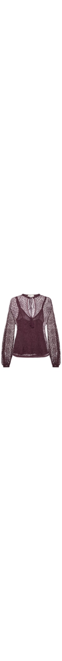 Bata Tricot Rendado – Marrom
