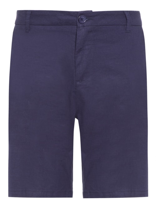 Bermuda Alfaiataria Basic Linen – Azul