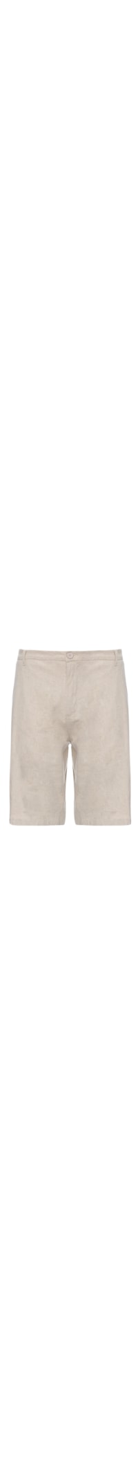 Bermuda Alfaiataria Basic Linen - Bege