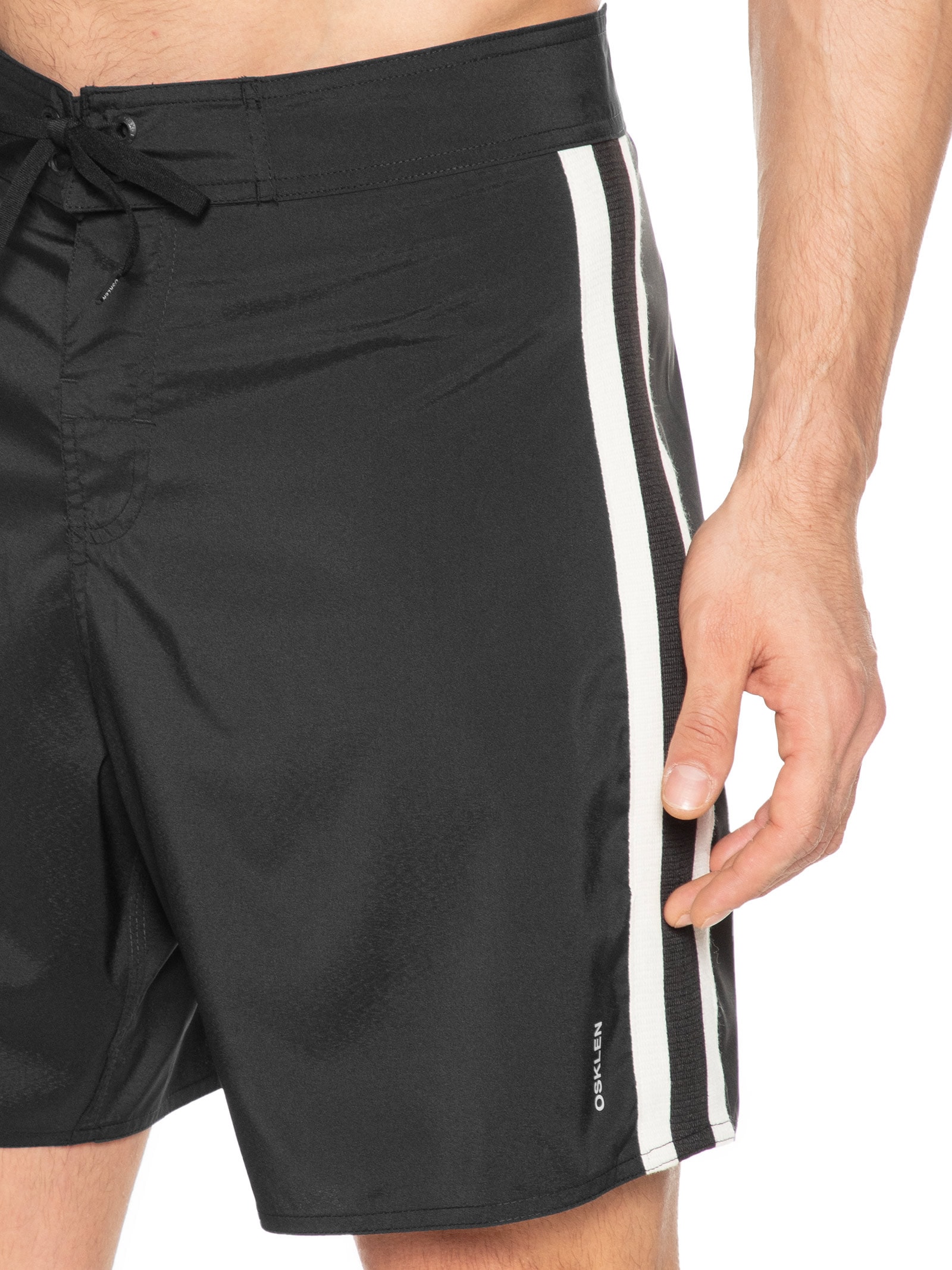 Bermuda Beachwaer Masculina Aquaone New Urban Stripes Preto Osklen