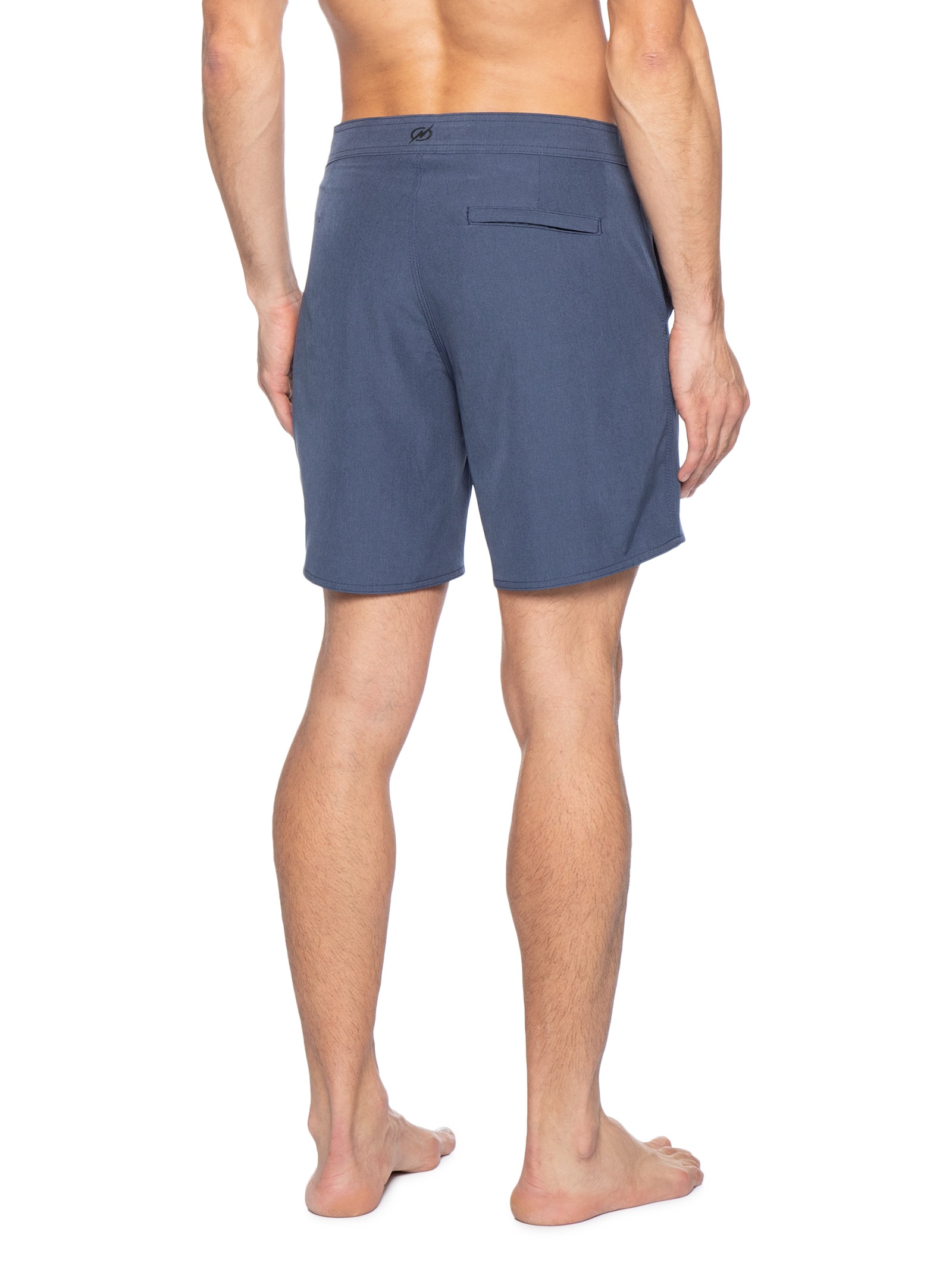 Bermuda Beachwear Maculino Midi Mescla Azul Blueman