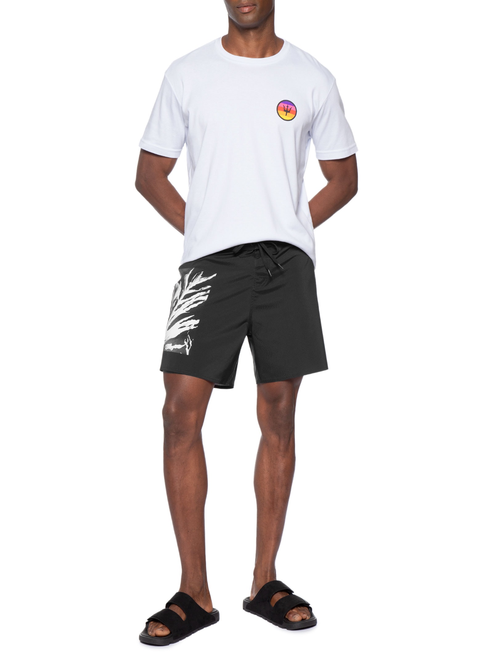 Bermuda Beachwear Masculina Aquaone Flex Guaimbê A7 – Preto Osklen