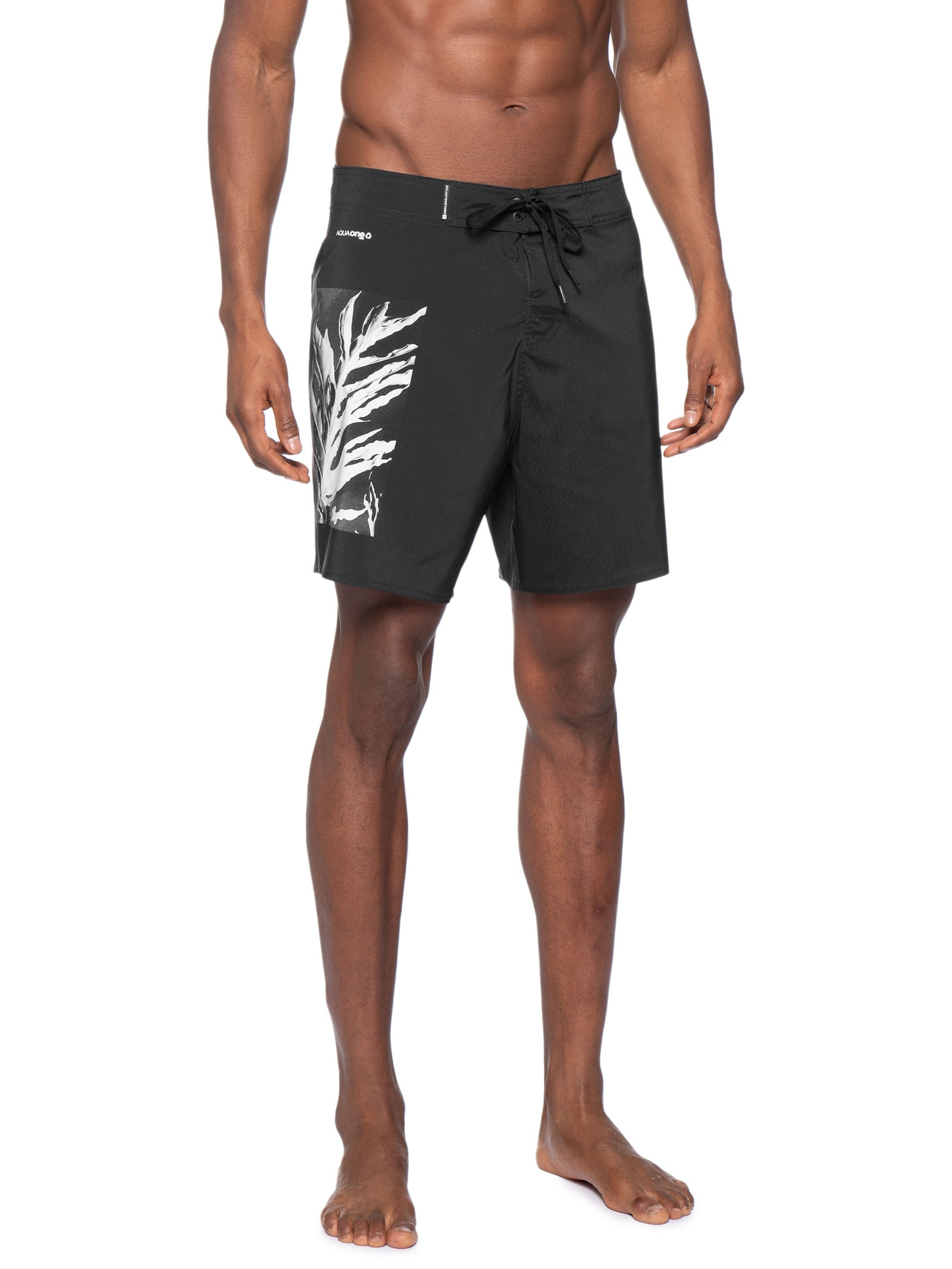 Bermuda Beachwear Masculina Aquaone Flex Guaimbê A7 – Preto Osklen