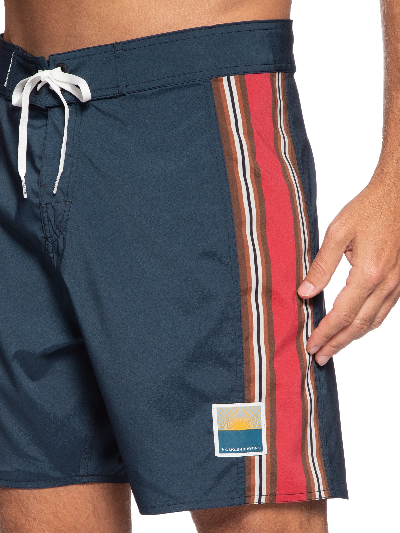 Bermuda Beachwear  Masculina Aquaone Flex Roca Stripes Azul Osklen