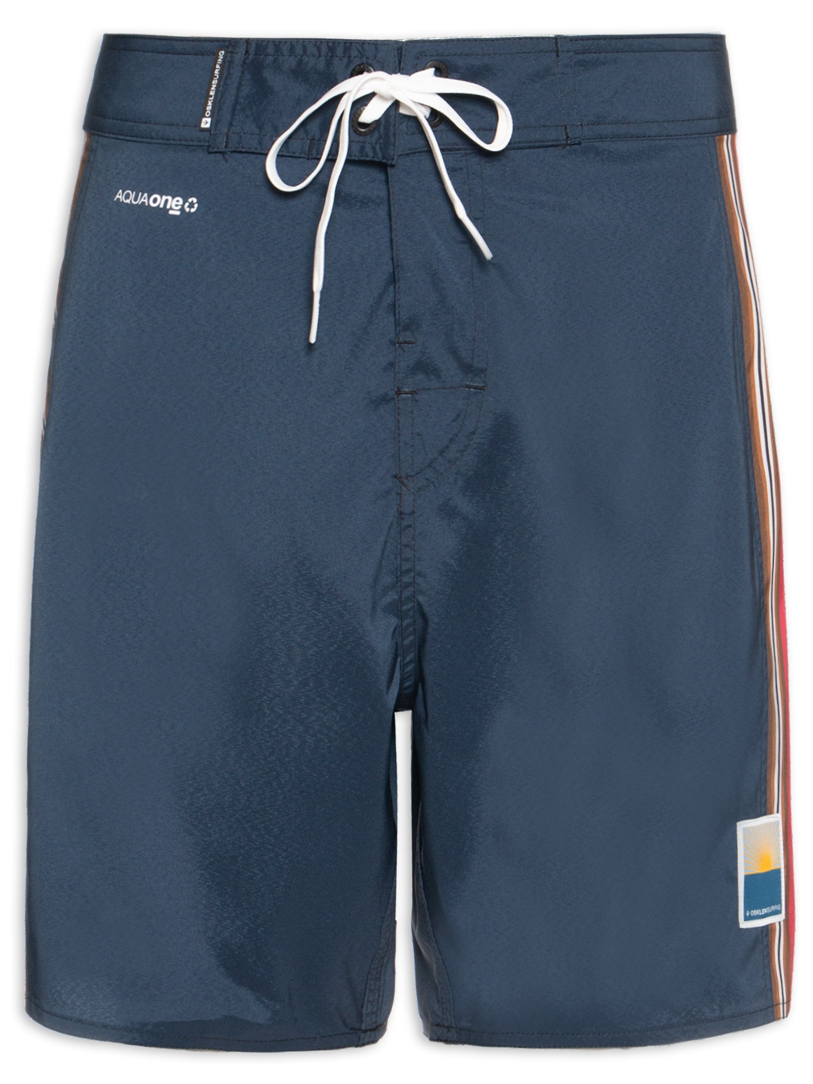 Bermuda Beachwear  Masculina Aquaone Flex Roca Stripes Azul Osklen