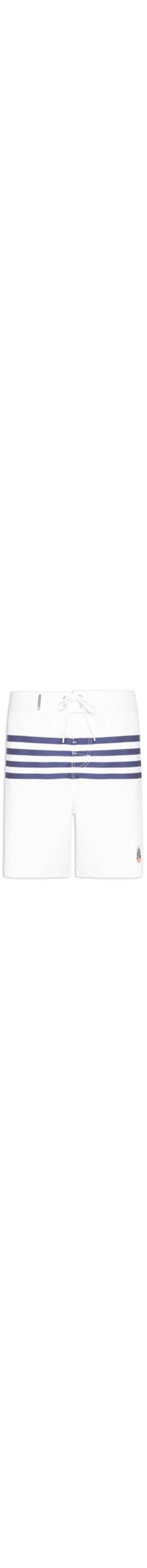 Bermuda Beachwear Masculina Classic Stripes - Branco