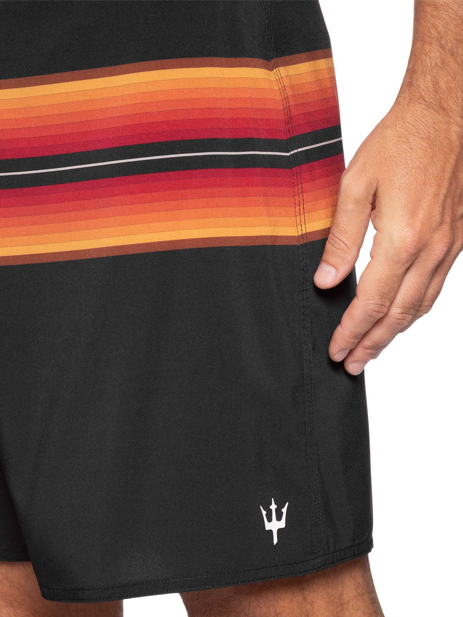 Bermuda Beachwear Masculina Colorado Stripes Preto Osklen
