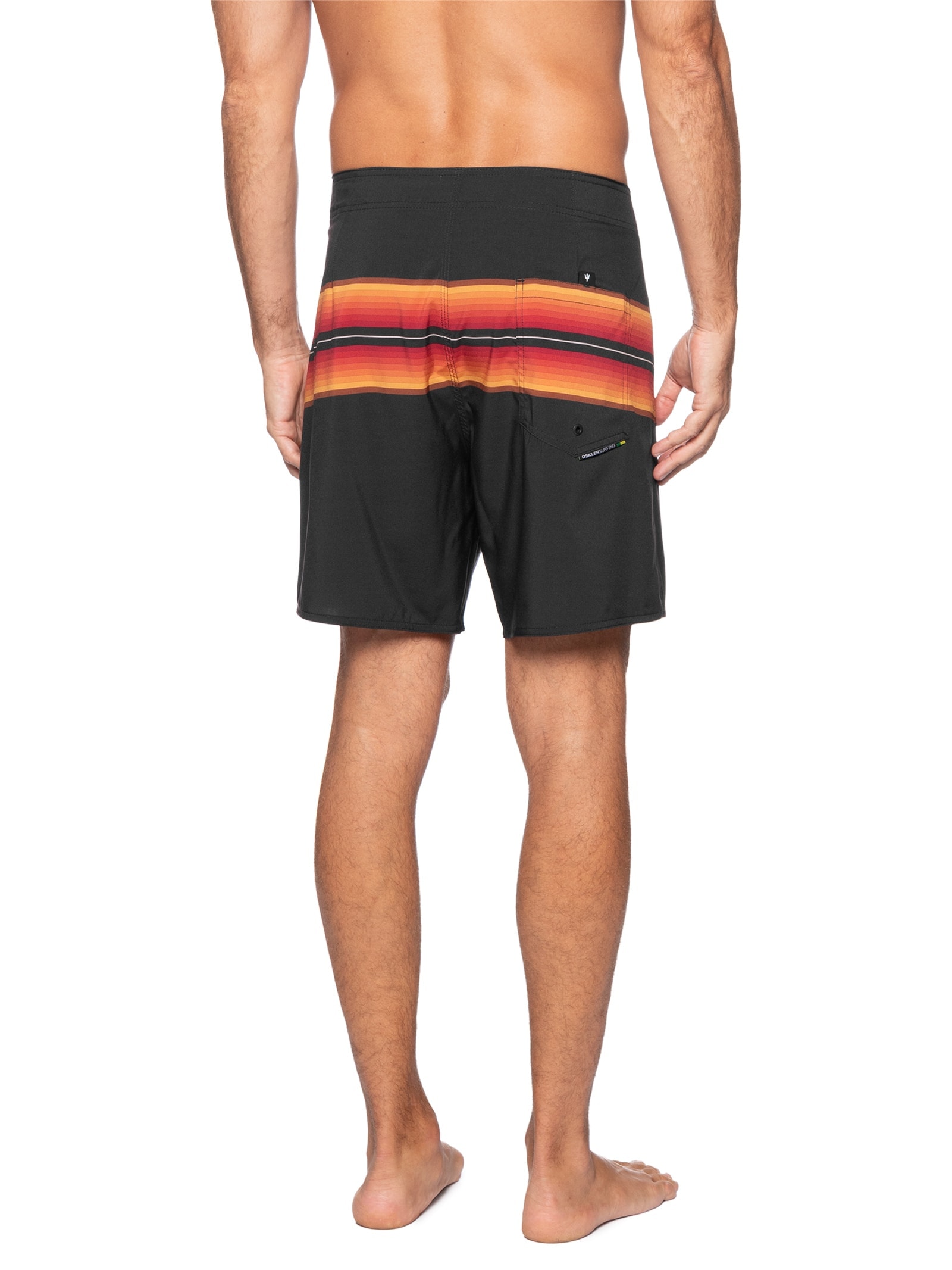 Bermuda Beachwear Masculina Colorado Stripes Preto Osklen