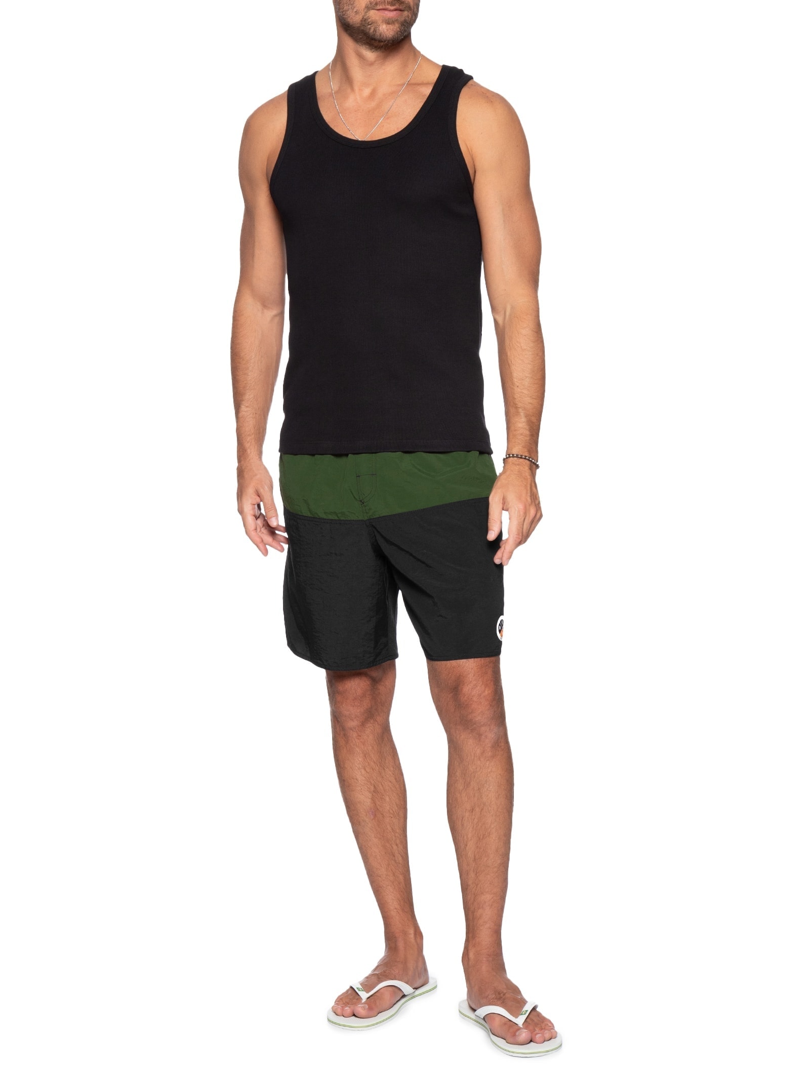 Bermuda Beachwear Masculina Crop  Verde Osklen