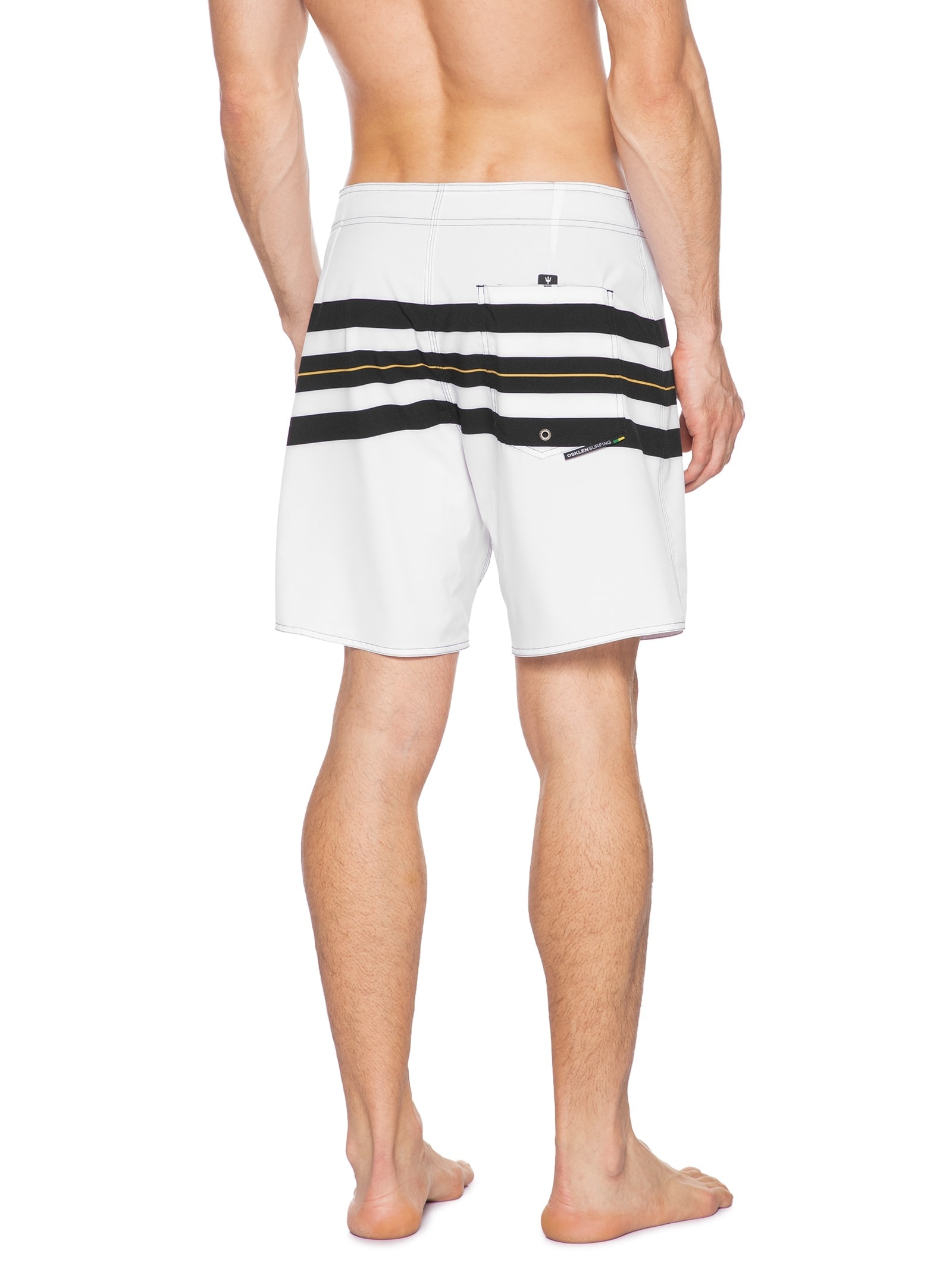 Bermuda Beachwear Masculina Longboad Branco Osklen