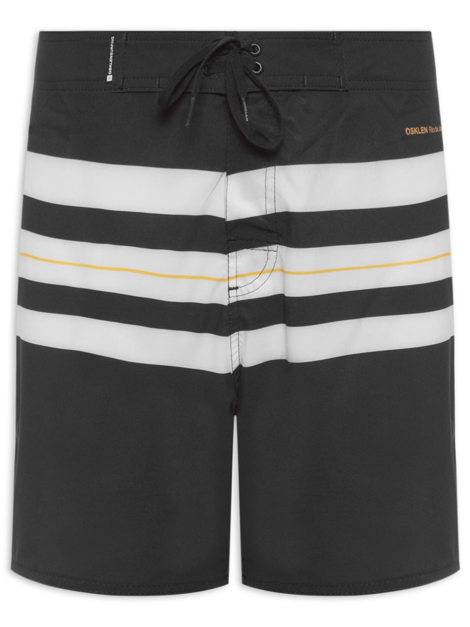 Bermuda Masculina Surf Longboard Preto E Branco Osklen